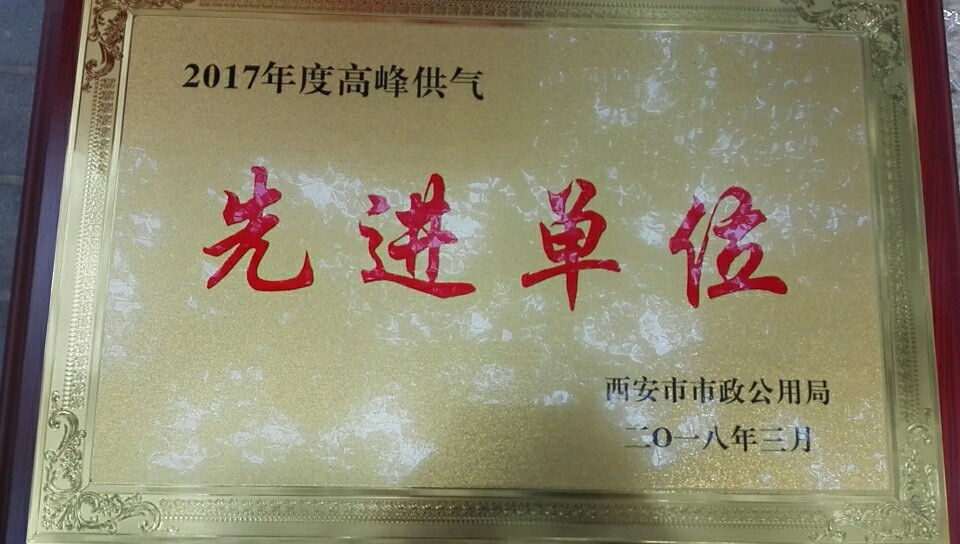 2017年度高峰供氣先 進(jìn)單位
